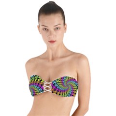 3d Grateful Dead 90 s Neon Dancing Bears Twist Bandeau Bikini Top by Perong