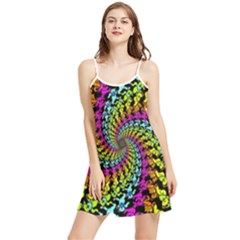 3d Grateful Dead 90 s Neon Dancing Bears Summer Frill Dress by Perong