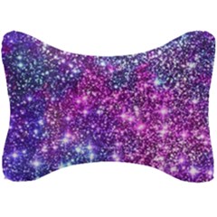 Purple Violet Glitter Galaxy Nebula Space Pattern Seat Head Rest Cushion by Perong