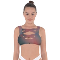 Aurora Borealis Alaska Sky Bandaged Up Bikini Top by Perong