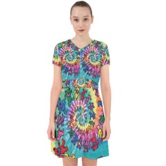 Tie Dye Grateful Dead Bears Adorable In Chiffon Dress by Perong