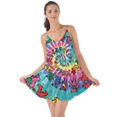 Tie Dye Grateful Dead Bears Love The Sun Cover Up by Perong