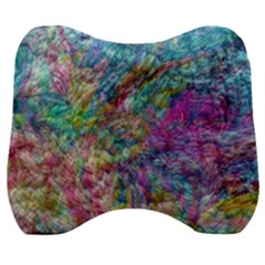 Abstract Candies Velour Head Support Cushion by kaleidomarblingart