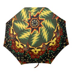 Grateful Dead Scarlet Fire Folding Umbrellas by Perong