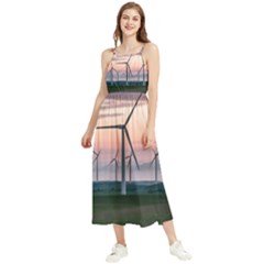 Wind Giants At Twilight Boho Sleeveless Summer Dress by Tellerarts