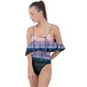 Wind Giants At Twilight Drape Piece Swimsuit View1