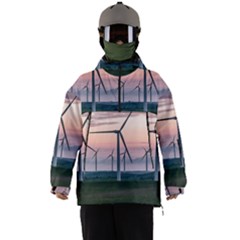 Wind Giants At Twilight Men s Ski And Snowboard Waterproof Breathable Jacket by Tellerarts