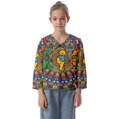 Dead Dancing Bears Grateful Dead Pattern Kids  Sailor Shirt by Grandong