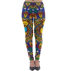 Dead Dancing Bears Grateful Dead Pattern Lightweight Velour Leggings by Grandong