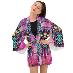 Owl Dreamcatcher Long Sleeve Kimono by Grandong