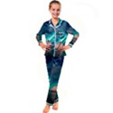 Amazing Aurora Borealis Colors Kids  Satin Long Sleeve Pajamas Set View1