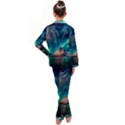 Amazing Aurora Borealis Colors Kids  Satin Long Sleeve Pajamas Set View2