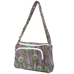 Peacock Bird Feathers Plumage Peacock Front Pocket Crossbody Bag by Perong