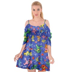 Grateful Dead Bears Cutout Spaghetti Strap Chiffon Dress by Perong