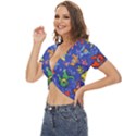 Grateful Dead Bears Twist Front Crop Top View2