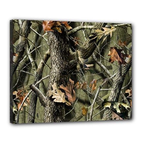 Realtree Camo Seamless Pattern Camo Hunting Canvas 20  X 16  (stretched) by Perong