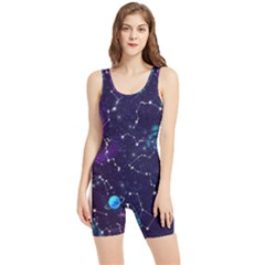 Realistic Night Sky Poster With Constellations Women s Wrestling Singlet by Ket1n9