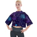 Realistic Night Sky Poster With Constellations Mock Neck T-Shirt View1