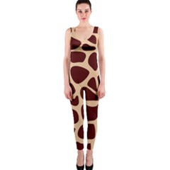 Animal Print Girraf Patterns One Piece Catsuit by Ket1n9