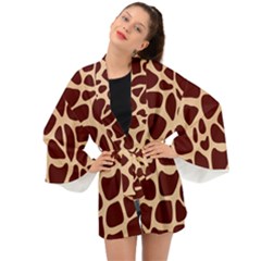 Animal Print Girraf Patterns Long Sleeve Kimono by Ket1n9