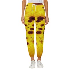 Beautiful Sunflowers Women s Cropped Drawstring Pants by Ket1n9