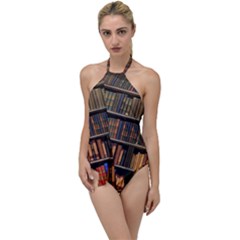 Library Book Go With The Flow One Piece Swimsuit by Perong