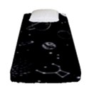 Black Space Drawing Art Planet Drawing Stars Black Space Galaxy Outer Space Fitted Sheet (Single Size) View1