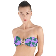 Grateful Dead Bears  Pattern Twist Bandeau Bikini Top by Perong