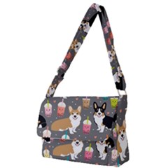 Corgi Boba Tea Bubble Tea Kawaii Food Welsh Corgis Dog Full Print Messenger Bag (s) by Perong