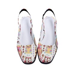 Cute Owl Bird Animal Pattern Women s Classic Slingback Heels by Perong