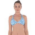 Pattern Texture Seamless Design Halter Neck Bikini Top View1