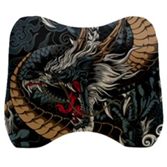 Dragon Snake Legend Japanese Mythology Velour Head Support Cushion by Perong