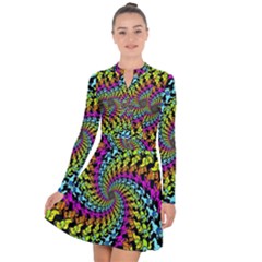 3d Grateful Dead 90 s Neon Dancing Bears Long Sleeve Panel Dress by Perong