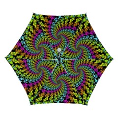 3d Grateful Dead 90 s Neon Dancing Bears Automatic Folding Umbrella With Case (small) by Perong