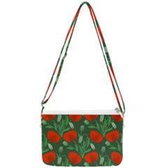Poppy Fierce Wolf Poppies Bud Double Gusset Crossbody Bag by Perong