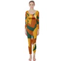 Lemon Citrus Fruit Summer Painting Drawing Long Sleeve Catsuit View1