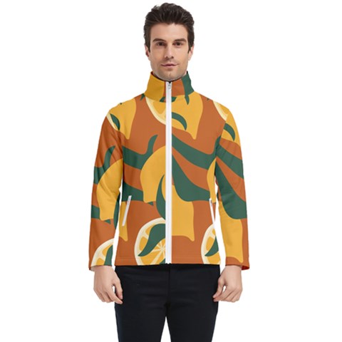 Lemon Citrus Fruit Summer Painting Drawing Men s Bomber Jacket by Grandong