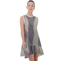 Maximal Camo Print Design Frill Swing Dress by dflcprintsclothing