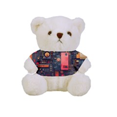 Tech Technology Pattern Full Print Tee For Cuddly Teddy Bear by Salmanaz77