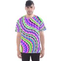 Neon Trippy Swirls Twirls Design Men s Sport Mesh T-Shirt View1