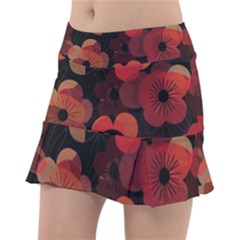 Flower Floral Flora Nature Pattern Background Backdrop Classic Tennis Skirt by Salmanaz77