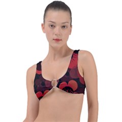 Flower Floral Flora Nature Pattern Background Backdrop Ring Detail Bikini Top by Salmanaz77