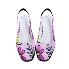 Flowers Petals Pineapples Fruit Women s Classic Slingback Heels by Paksenen