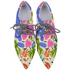 Tropical Sheets Summer Beach Pointed Oxford Shoes by Paksenen