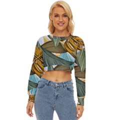 Monstera Palm Leaves Plants Lightweight Long Sleeve Sweatshirt by Paksenen