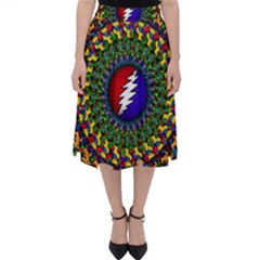 Grateful Dead Bear Pattern Classic Midi Skirt by Maspions