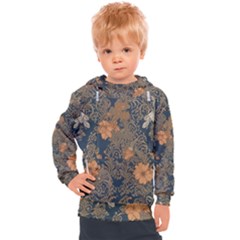 Seamless Pattern Patterns Leaves Vintage Kids  Hooded Pullover by Paksenen