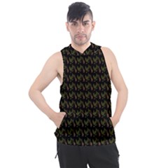 Fern Pattern 2 Black Men s Sleeveless Hoodie by snowwhitegirl