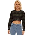 Fern Pattern 2 Black Lightweight Long Sleeve Sweatshirt View1