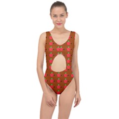 Apple Arrow Pattern Design Drawing Center Cut Out Swimsuit by Proyonanggan